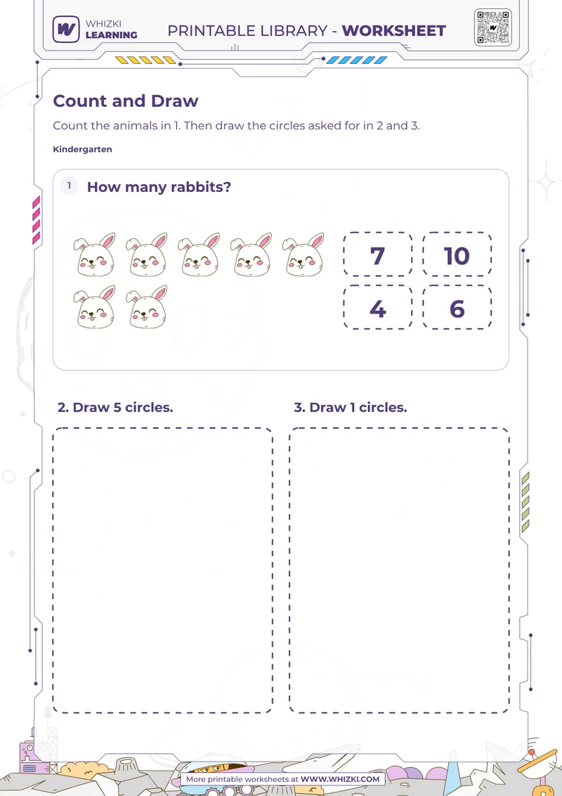Circle Counting and Drawing Worksheet