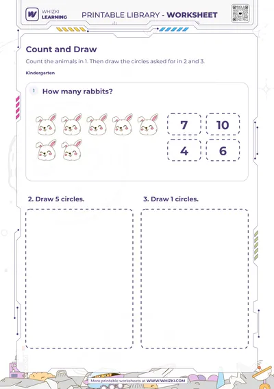 Circle Counting and Drawing Worksheet