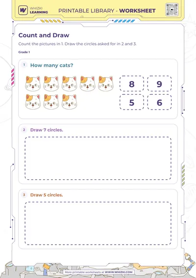 Circle Counting and Drawing Worksheet