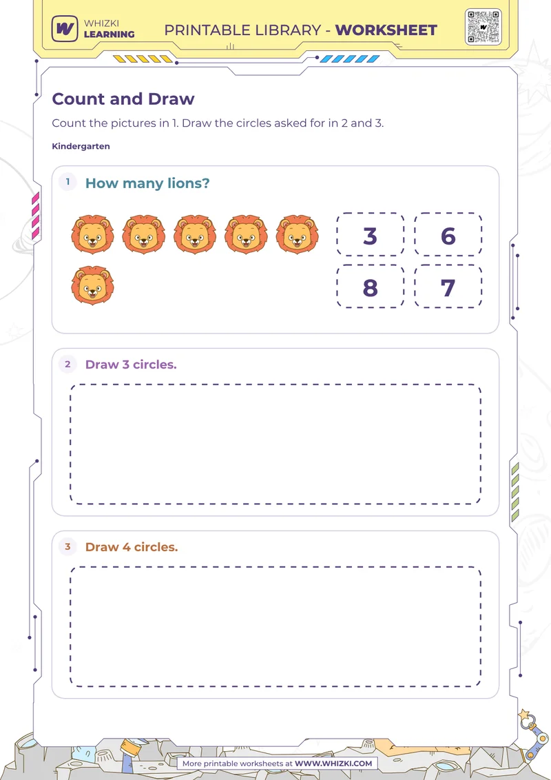 Circle Counting and Drawing Worksheet