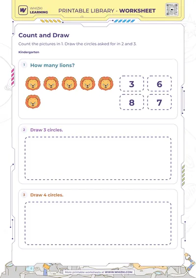 Circle Counting and Drawing Worksheet