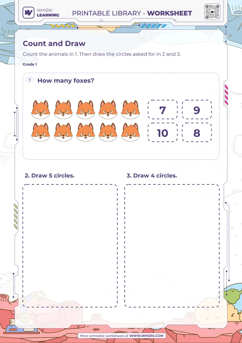 Circle Counting and Drawing Worksheet