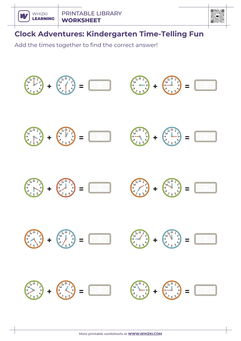 Clock Adventures: Kindergarten Time-Telling Fun