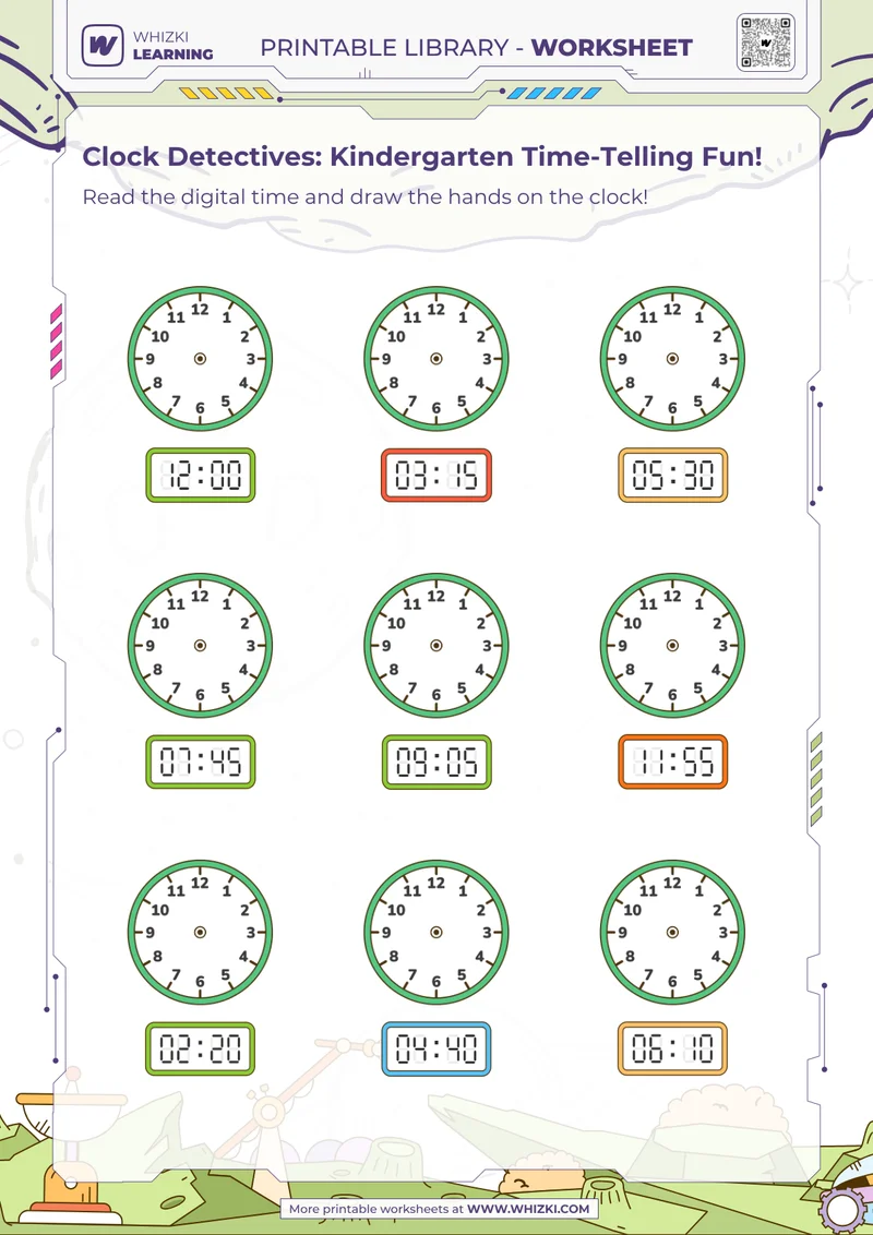 Clock Detectives: Kindergarten Time-Telling Fun!
