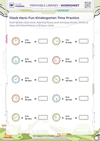Clock Hero: Fun Kindergarten Time Practice