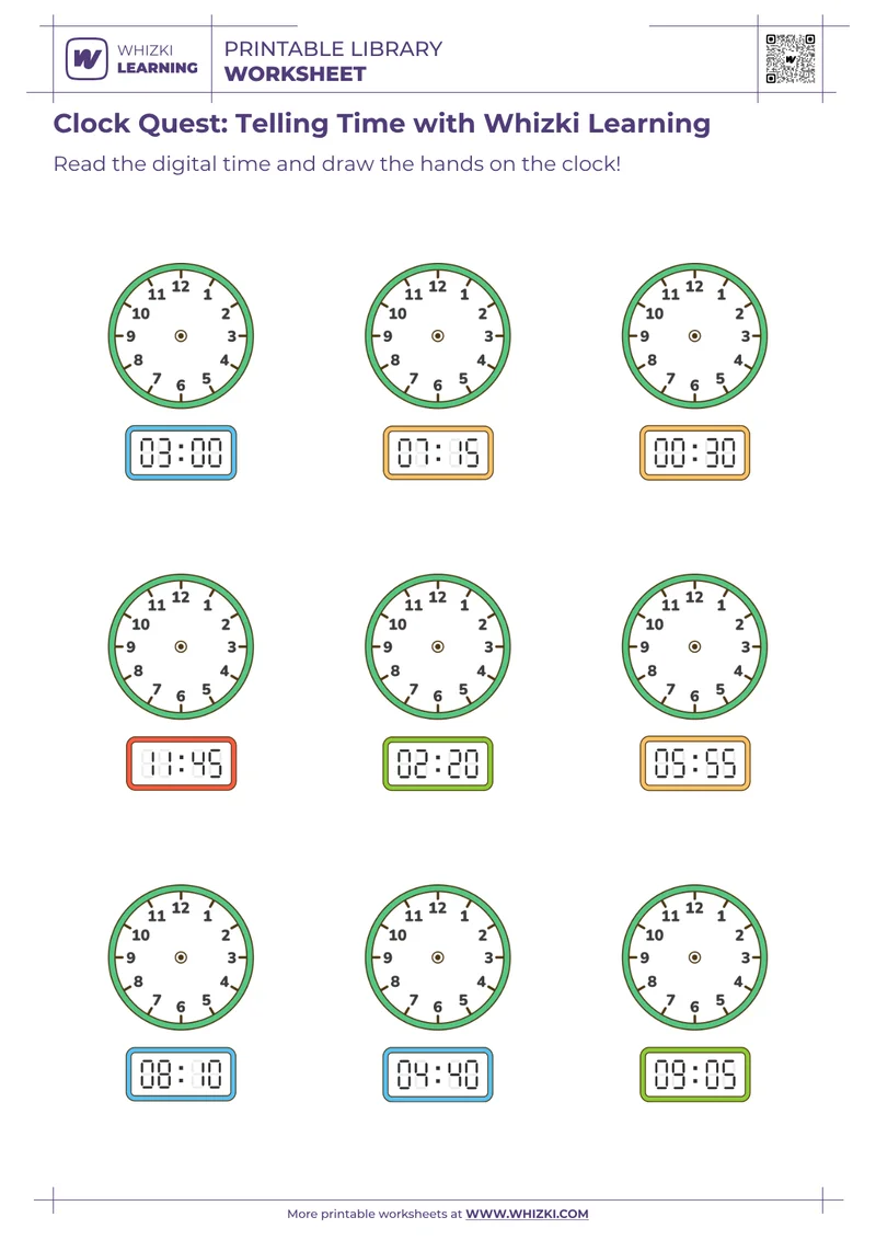 Clock Quest: Telling Time with Whizki Learning