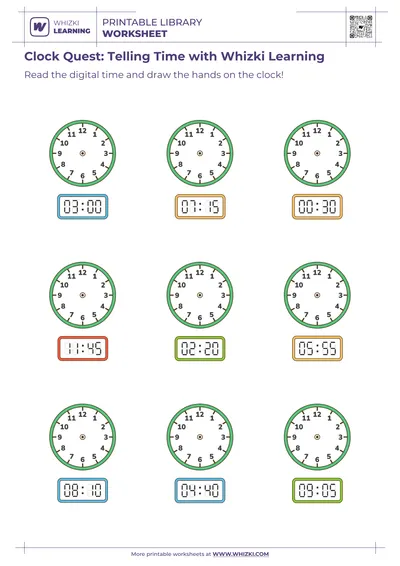Clock Quest: Telling Time with Whizki Learning
