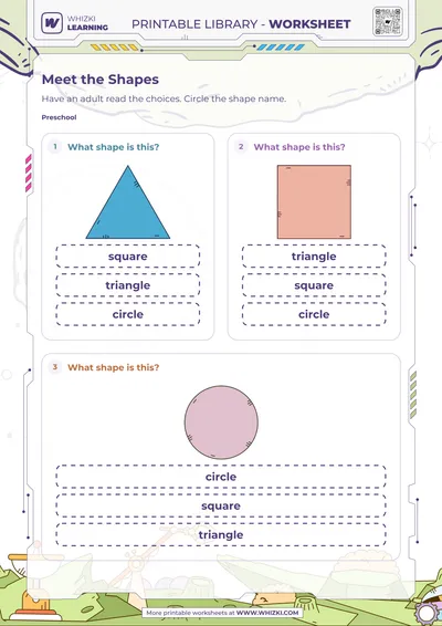 Common Shapes Identification Worksheet