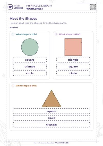 Common Shapes Recognition Worksheet