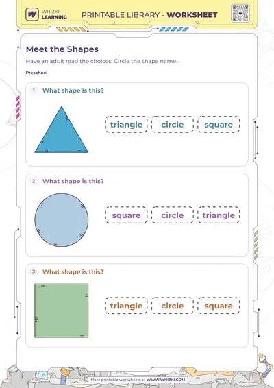 Common Shapes Recognition Worksheet
