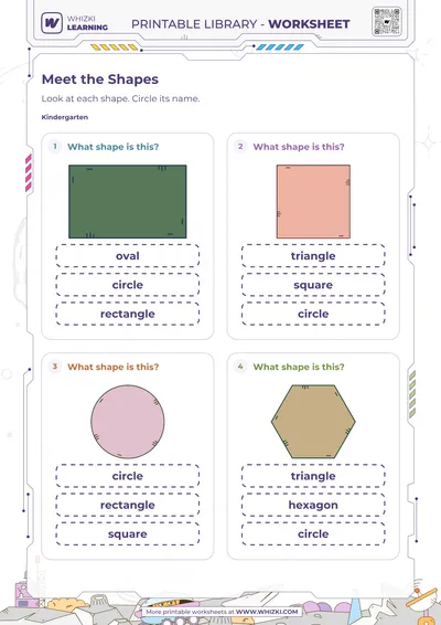 Common Two-Dimensional Shapes Worksheet