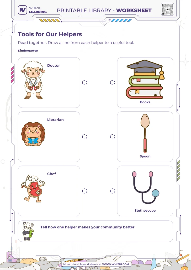 Community Helpers Identification Worksheet