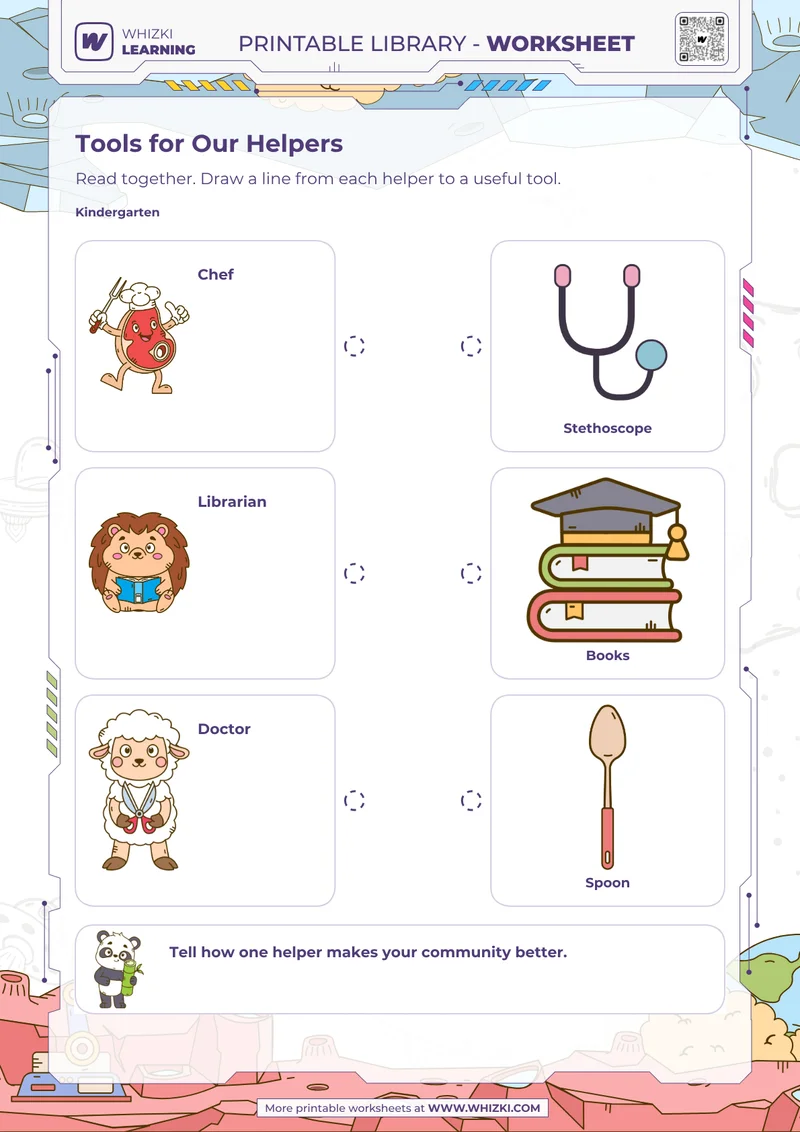Community Helpers Kindergarten Worksheet