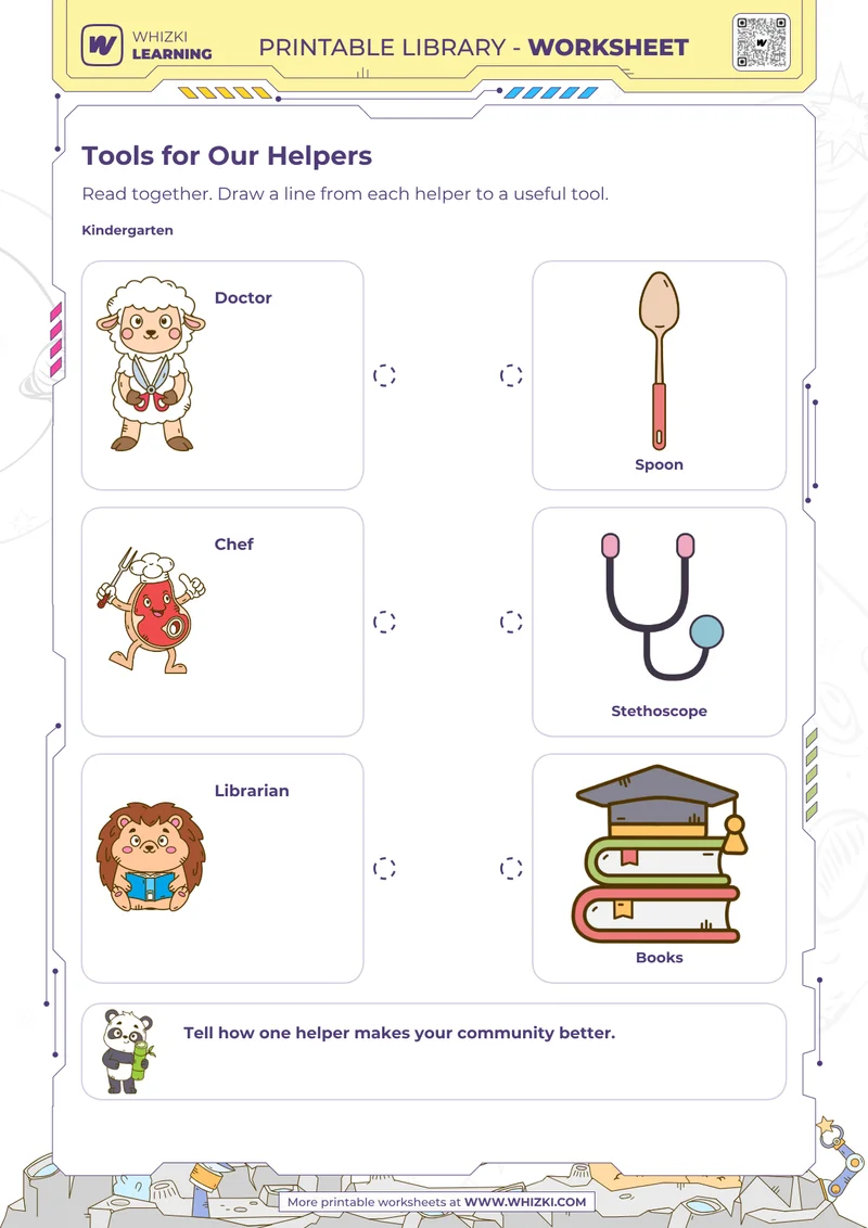 Community Helpers Kindergarten Worksheet