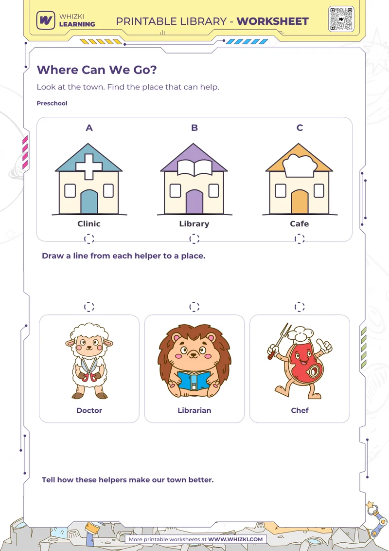 Community Helpers Picture Worksheet