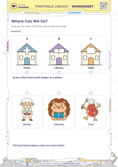 Community Helpers Picture Worksheet