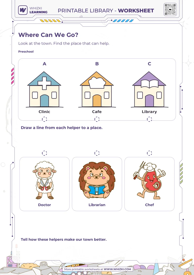 Community Helpers Printable Worksheet