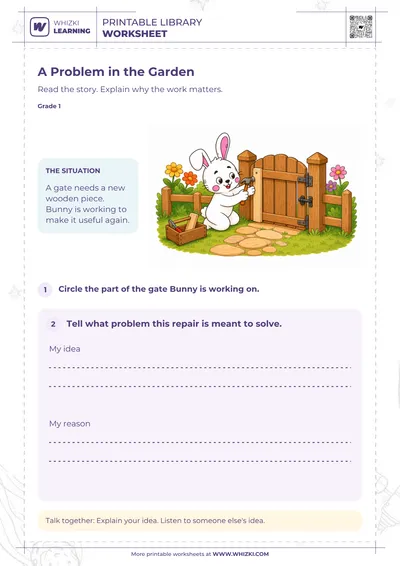 Community Helpers Worksheet for First Grade