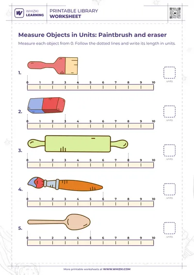 Measure Objects in Units: Paintbrush and eraser