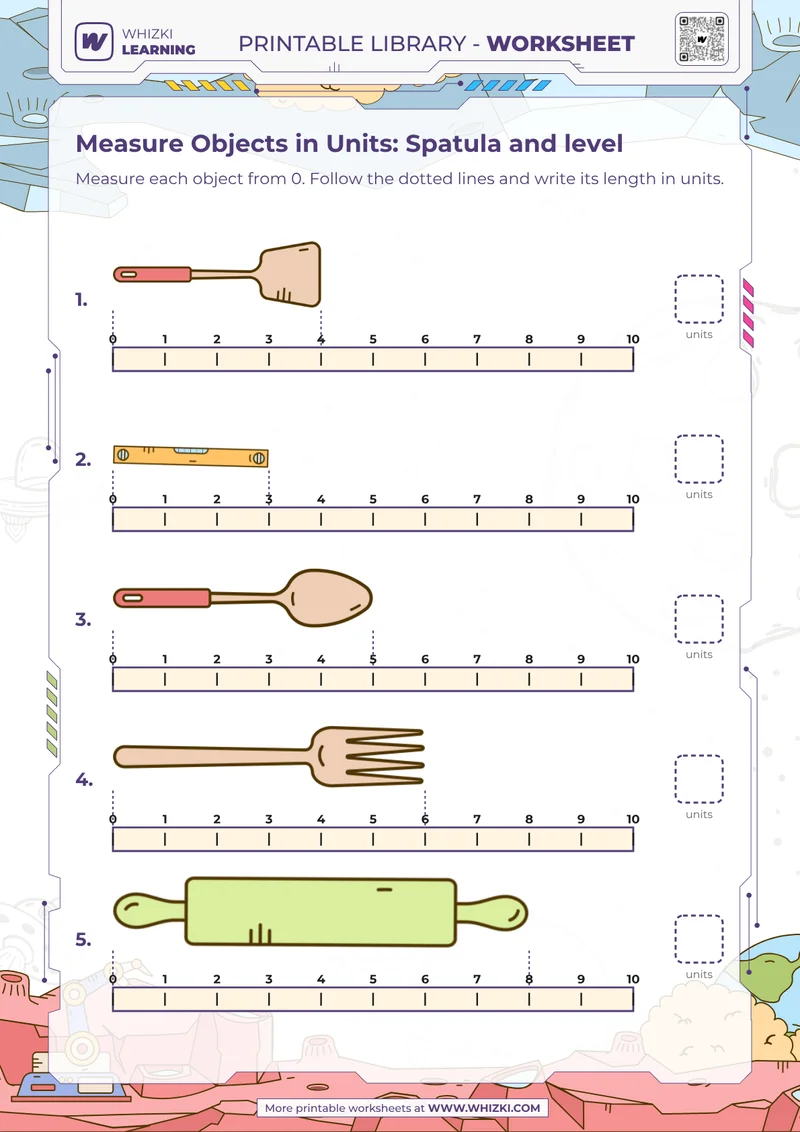 Measure Objects in Units: Spatula and level