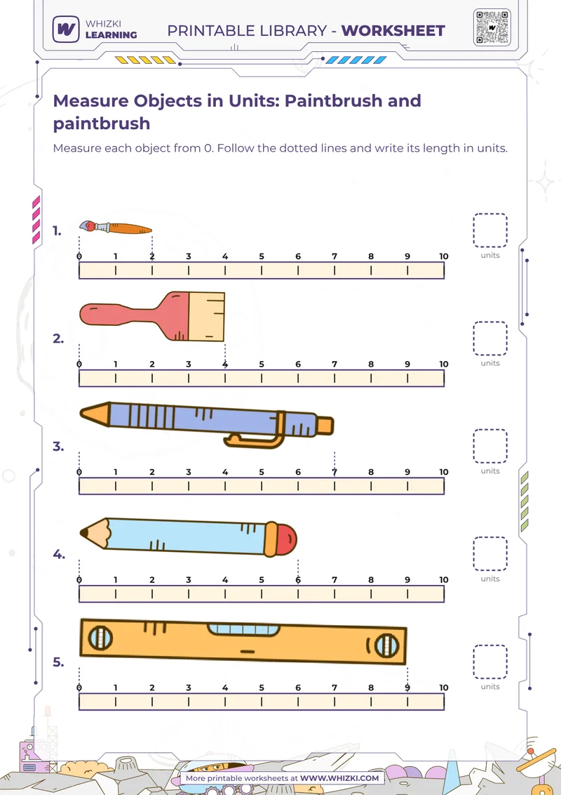 Measure Objects in Units: Paintbrush and paintbrush