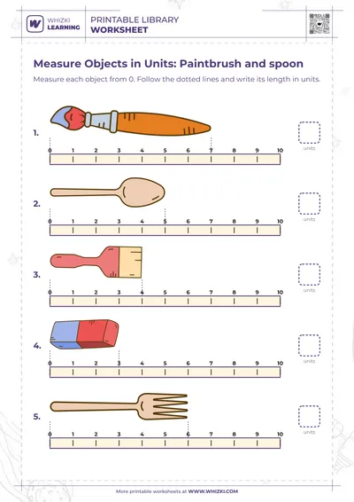 Measure Objects in Units: Paintbrush and spoon