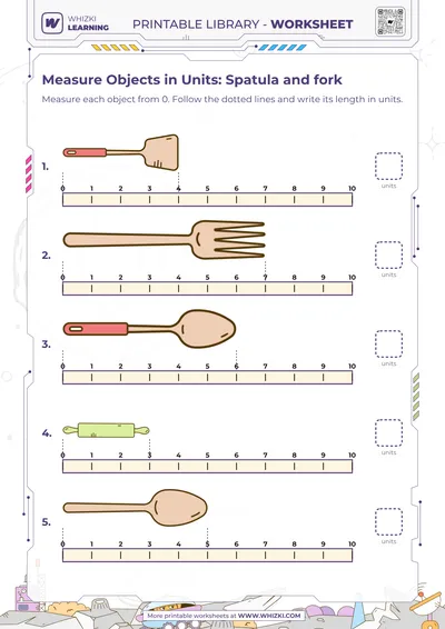 Measure Objects in Units: Spatula and fork