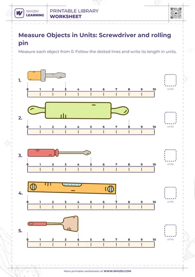 Measure Objects in Units: Screwdriver and rolling pin