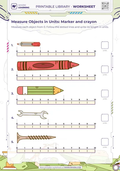 Measure Objects in Units: Marker and crayon
