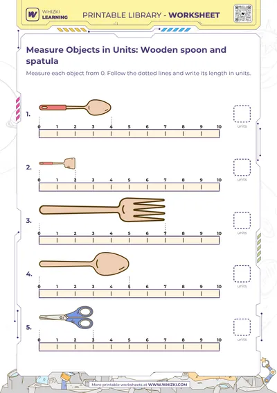 Measure Objects in Units: Wooden spoon and spatula
