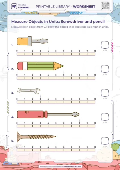 Measure Objects in Units: Screwdriver and pencil
