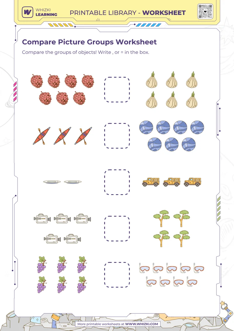 Compare Picture Groups Worksheet