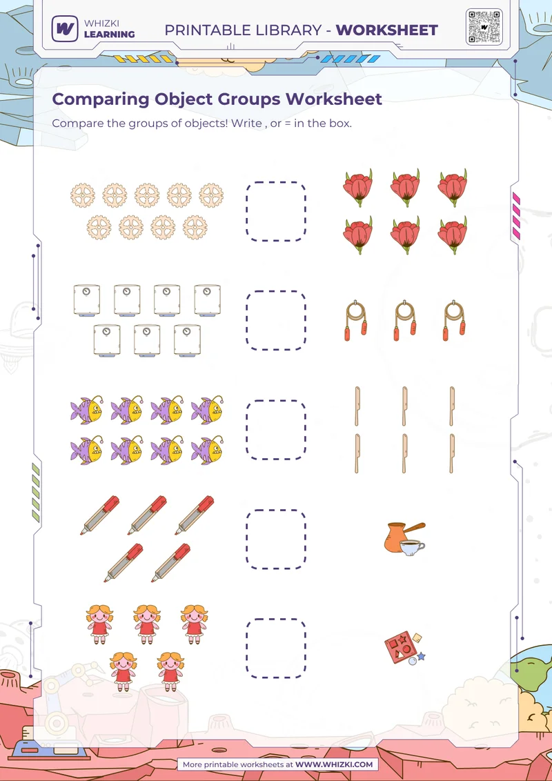 Comparing Object Groups Worksheet