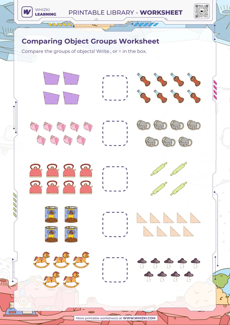 Comparing Object Groups Worksheet