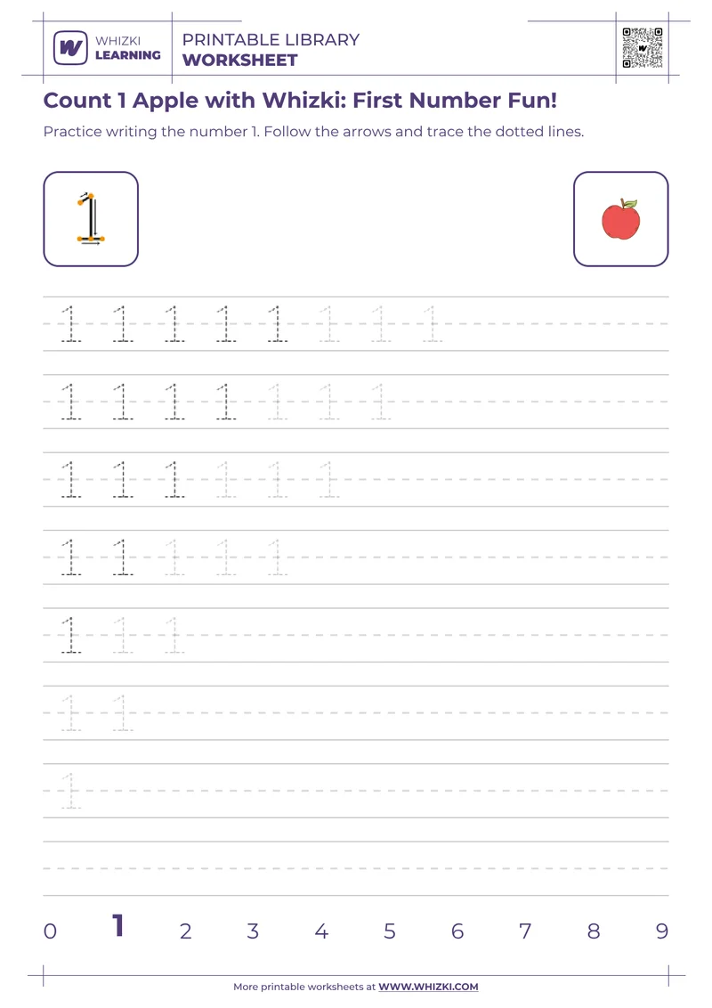 Count 1 Apple with Whizki: First Number Fun!
