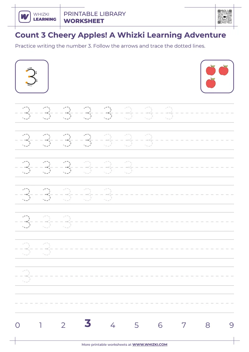 Count 3 Cheery Apples! A Whizki Learning Adventure