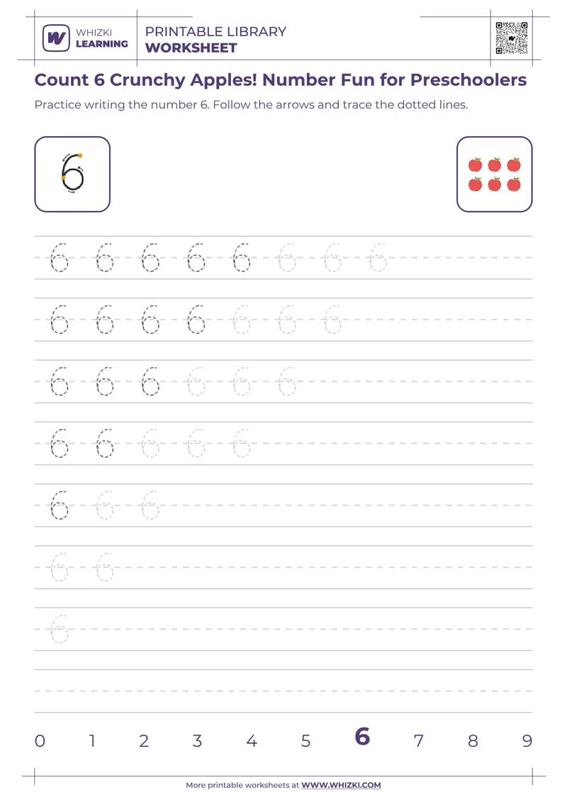 Count 6 Crunchy Apples! Number Fun for Preschoolers