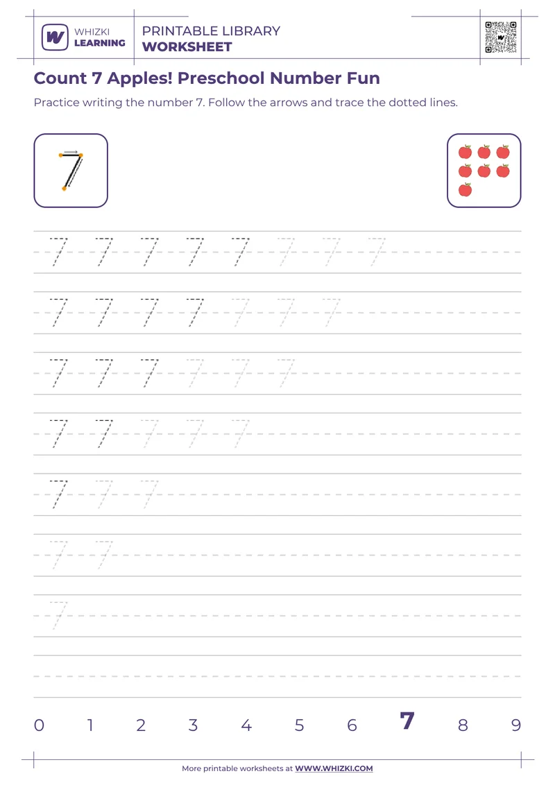 Count 7 Apples! Preschool Number Fun