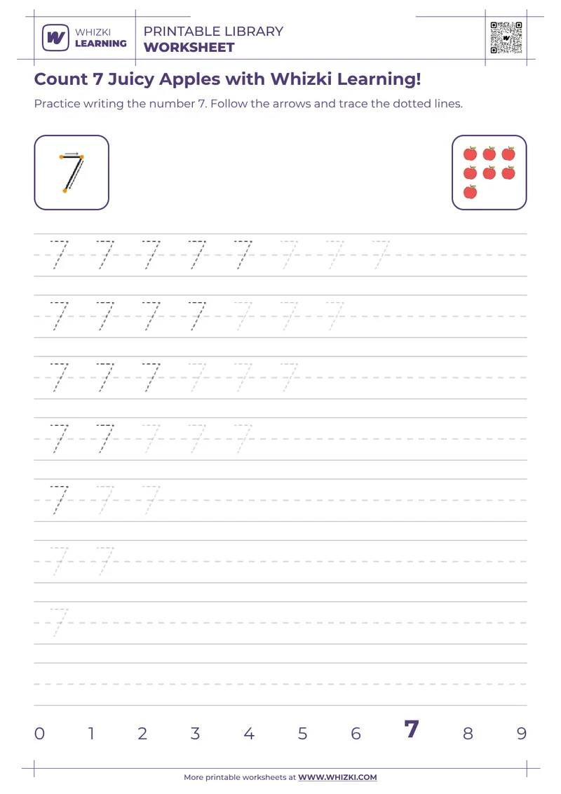 Count 7 Juicy Apples with Whizki Learning!