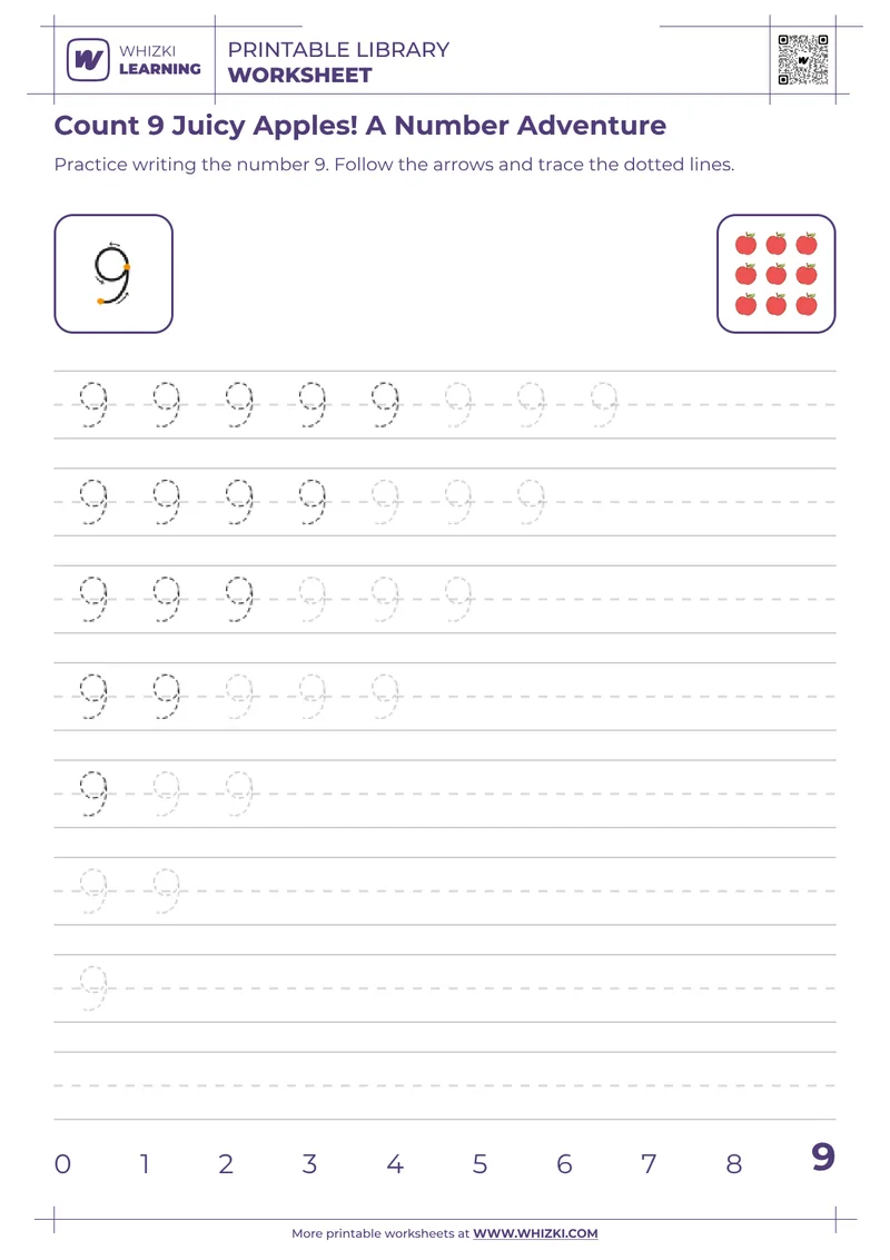 Count 9 Juicy Apples! A Number Adventure