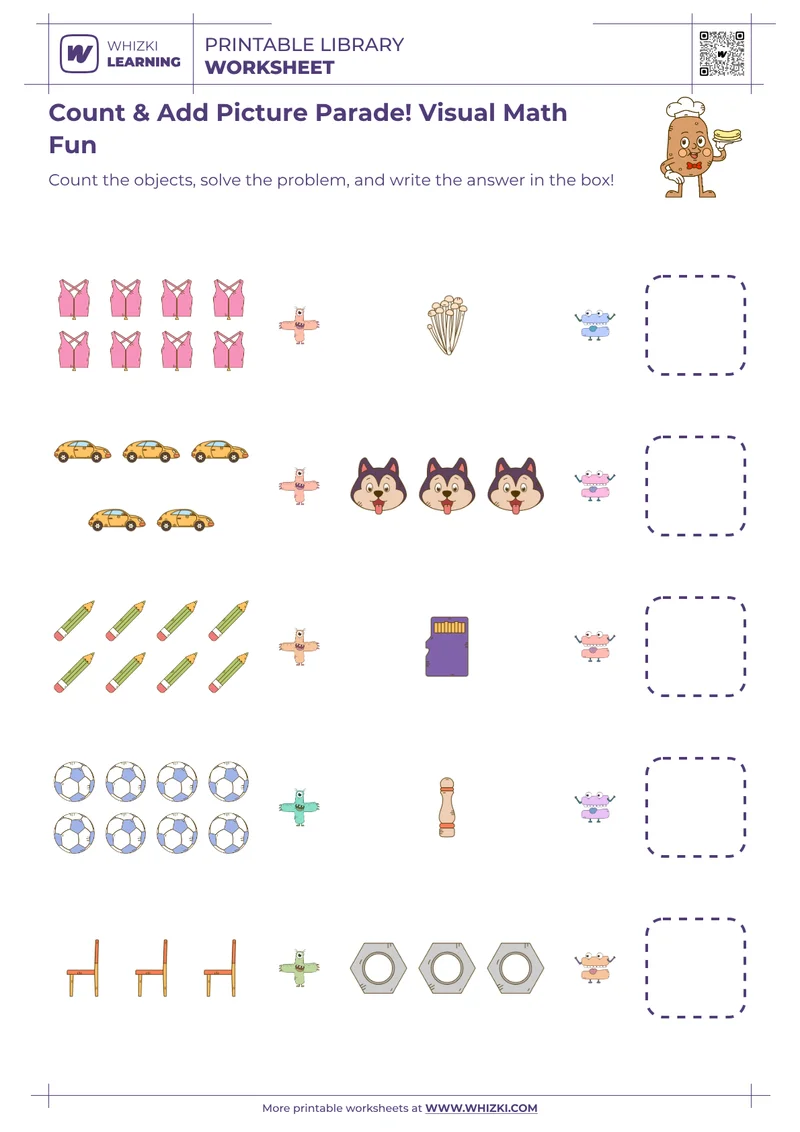 Count & Add Picture Parade! Visual Math Fun