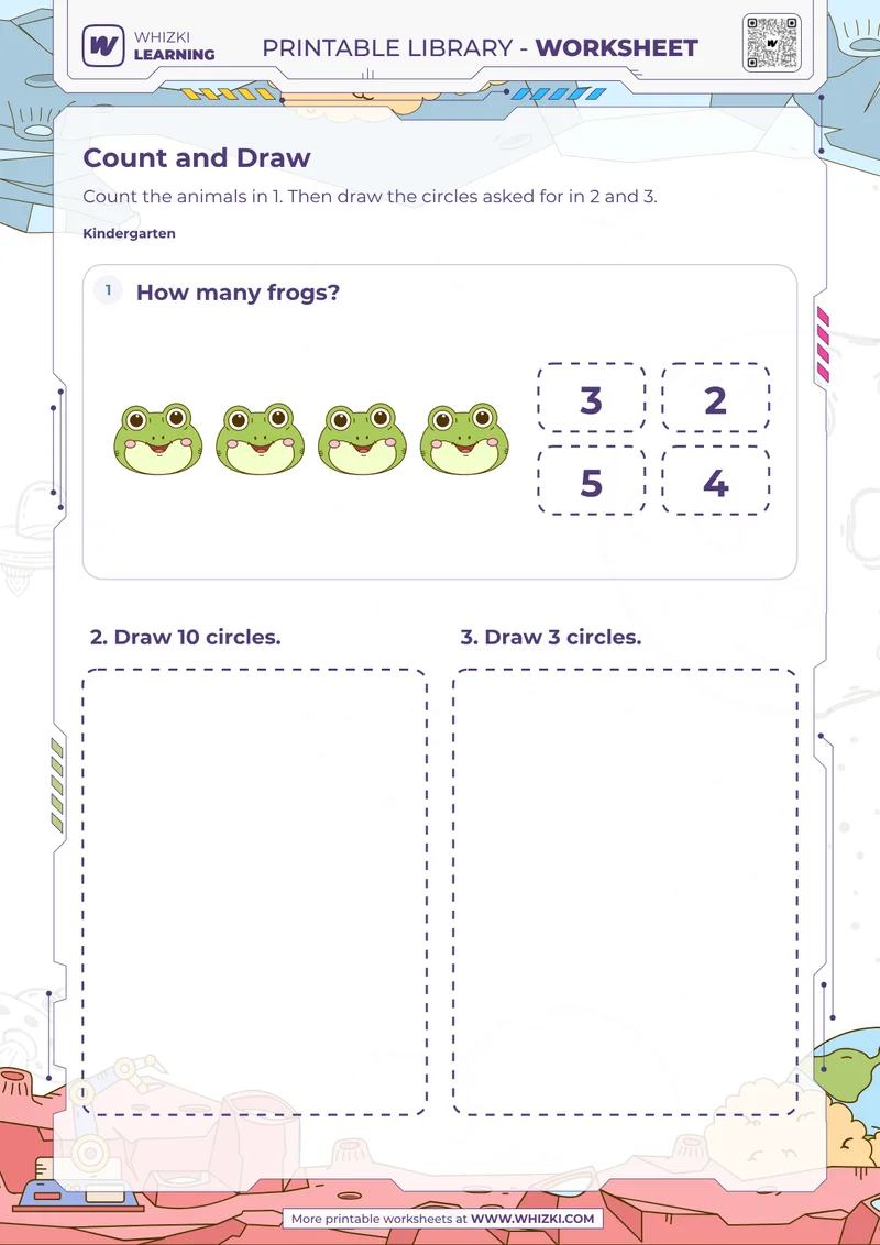 Count and Draw Circles Worksheet