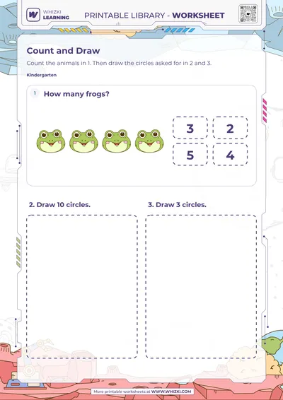 Count and Draw Circles Worksheet