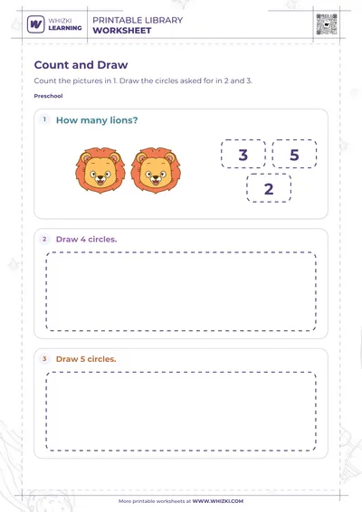 Count and Draw Circles Worksheet
