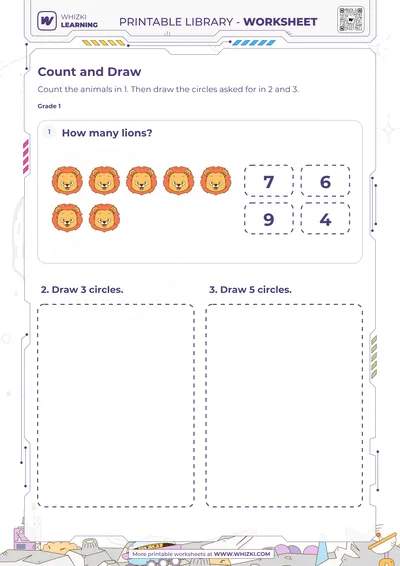 Count and Draw Circles Worksheet