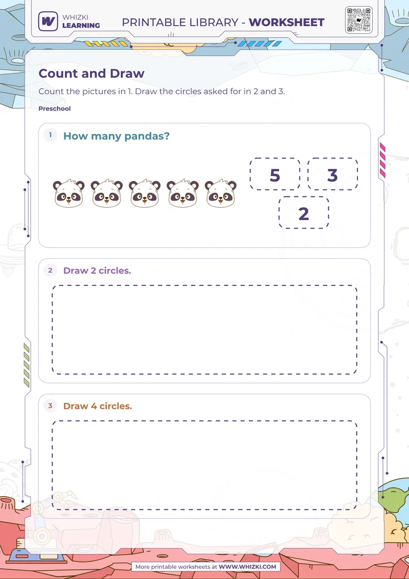 Count and Draw Circles Worksheet