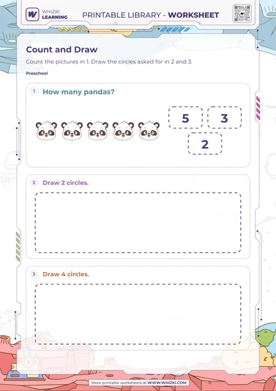 Count and Draw Circles Worksheet