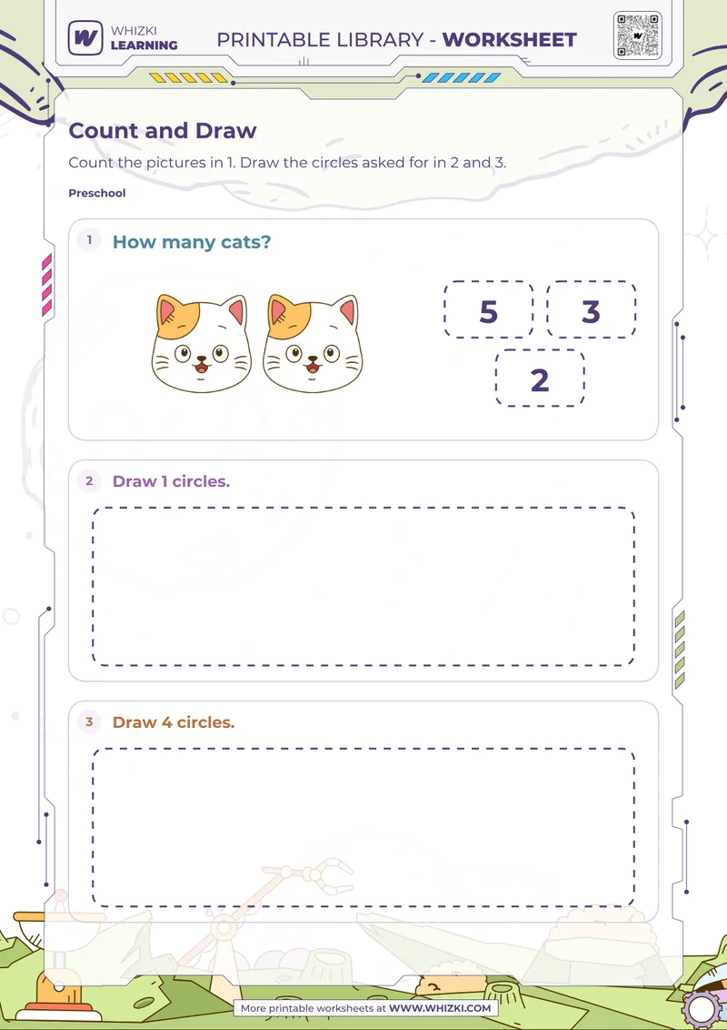 Count and Draw Circles Worksheet