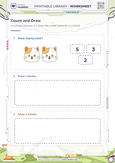 Count and Draw Circles Worksheet