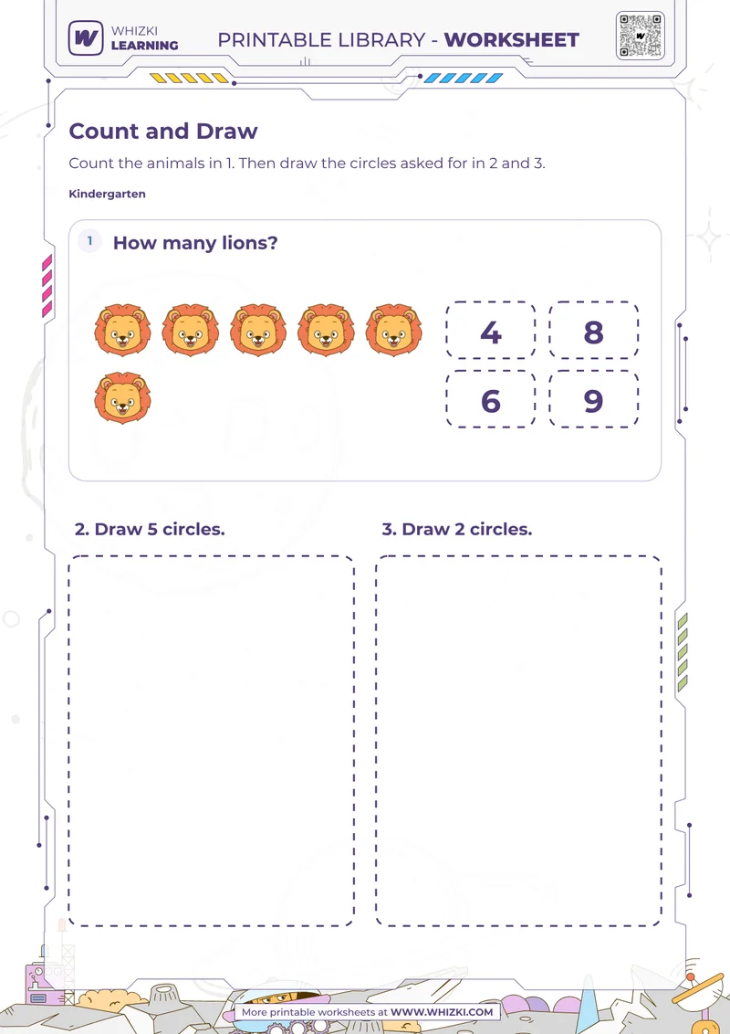 Count and Draw Circles Worksheet
